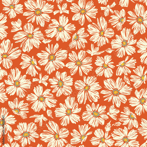 Abstract floral pattern perfect for textile design,