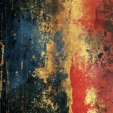 Grunge Background Texture in the Colors Red, Gold and Blue created with Generative AI Technology