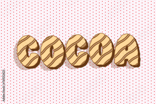 Cocoa Stripped Roll Wafer Text Effect