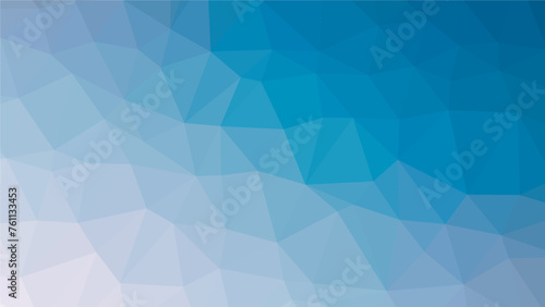 Blue gradientr polygon pattern. Low poly design. Vector illustration 