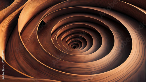 Mesmerizing Chocolate Waves in a Seamless Spiral Design