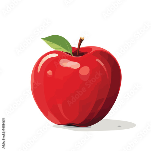 A crisp red apple illustration ideal for apple love