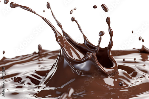 Captivating View of Liquid Chocolate Splashing Dynamically