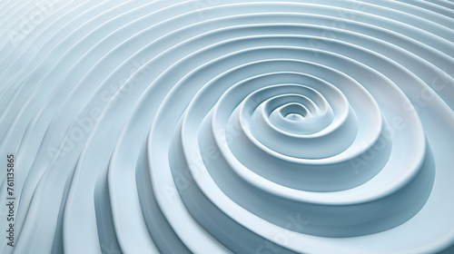 Abstract Blue Spiral Tunnel with Smooth Layers