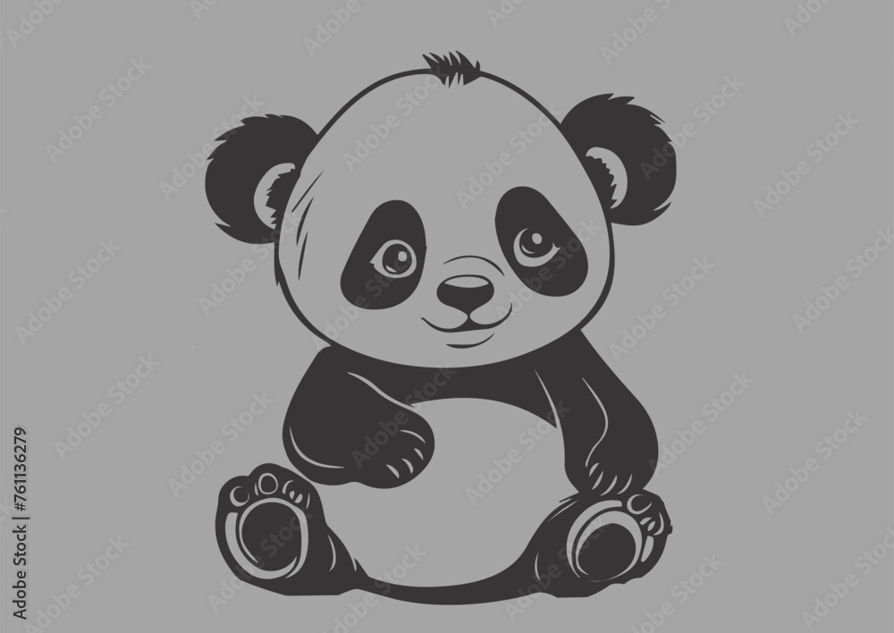 Panda icon in fill and line style. Vector illustration
Panda icon in fill and line style. Vector illustration