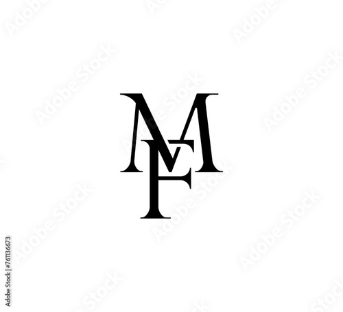 Initial Letter Logo. Logotype design. Simple Luxury Black Flat Vector MF