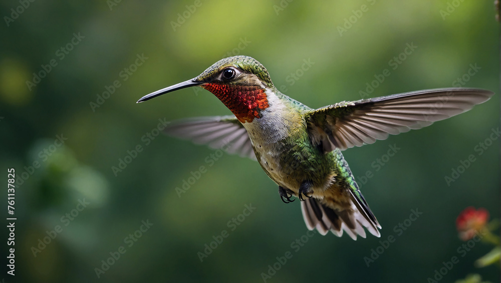 hummingbird feeding on a flower hummingbird feeding on a flower