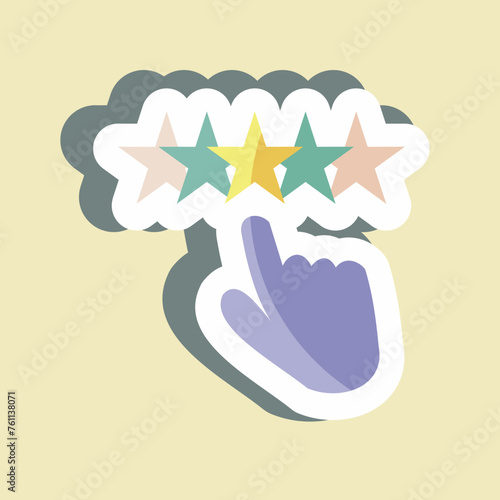 Sticker Rating. suitable for Feedback symbol. simple design editable. design template vector. simple symbol illustration