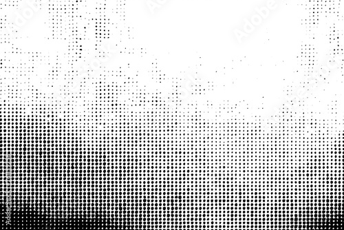 Grunge Black and White Distress. Dot Texture Background. Halftone Dotted Grunge Texture. © Saichol