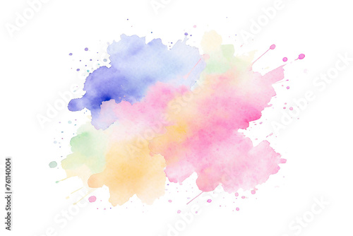 watercolor splash paint brush stroke on white background