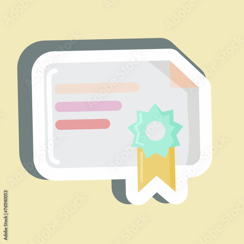 Sticker Sertificate. suitable for Bee Farm. simple design editable. design template vector. simple illustration