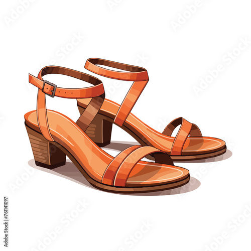 A fashionable pair of strappy sandals illustration