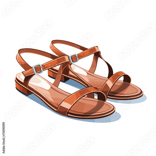 A fashionable pair of strappy sandals illustration