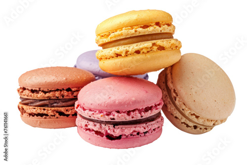 
Colorful macaron isolated on white background. French cuisine