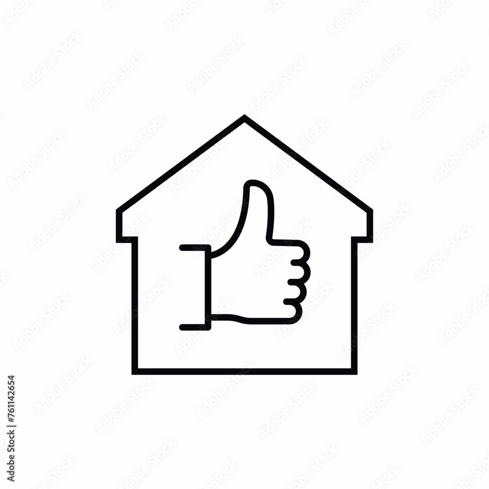 Like House Property Thumbs Up icon