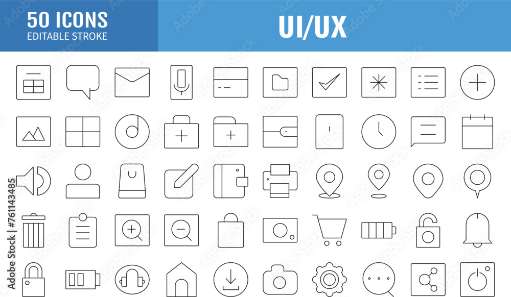 user interface iconset collection.