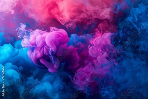 Group of Colorful Smokes Floating in the Air