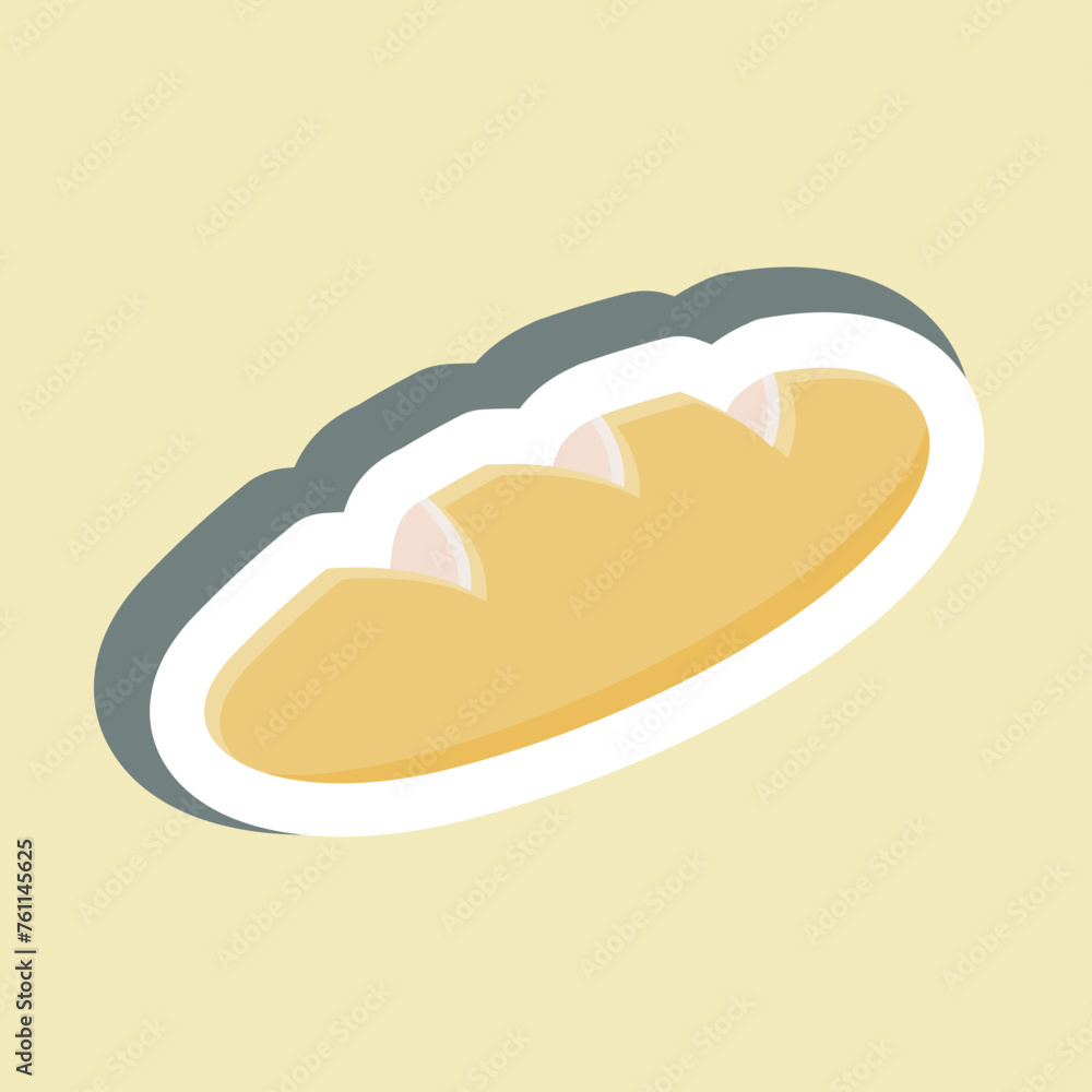 Sticker Bread. suitable for Bakery symbol. simple design editable. design template vector. simple illustration Sticker Bread. suitable for Bakery symbol. simple design editable. design template vector. simple illustration