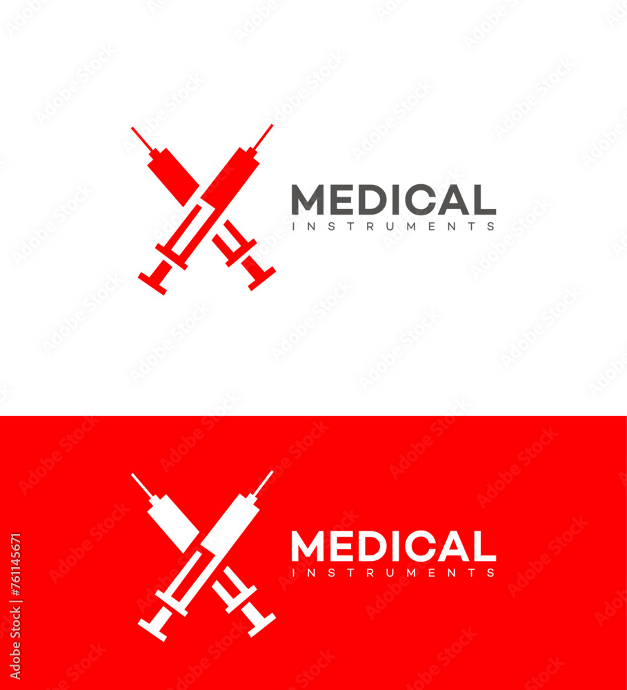 Medical instruments logo Icon Brand Identity Sign Symbol Template