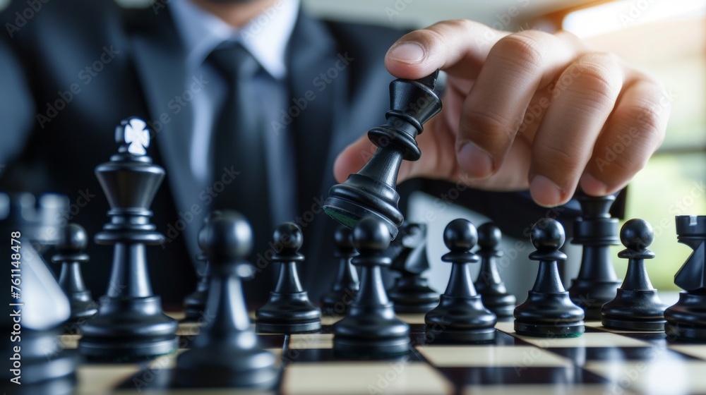 chess battle, victory, success, leader, teamwork, business strategy . business man wear business suit move prepare move king chess pieces, plan strategy lead successful business competition leader chess battle, victory, success, leader, teamwork, business strategy . business man wear business suit move prepare move king chess pieces, plan strategy lead successful business competition leader
