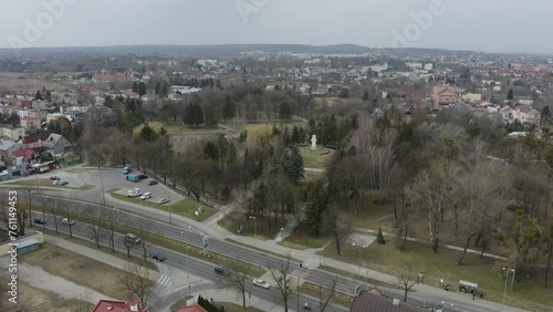 Beautiful Panorama Statue Park Chelm Aerial View Poland photo