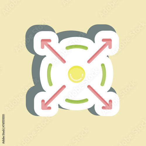 Sticker Extending. suitable for Branding symbol. simple design editable. design template vector. simple illustration
