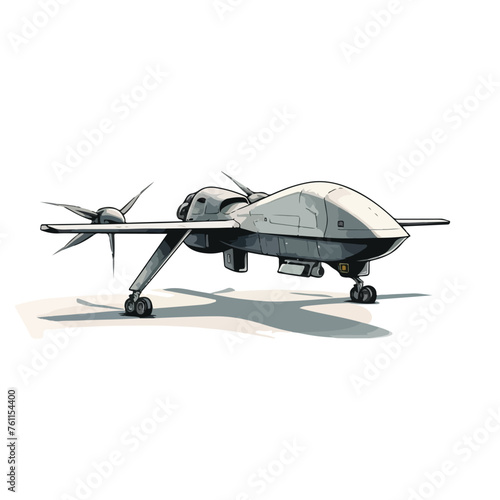 A high-altitude surveillance drone illustration wit