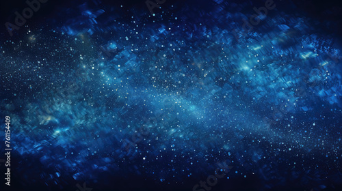 Abstract wallpaper background landscape of blue technology waves and cosmic energy digital particles © G
