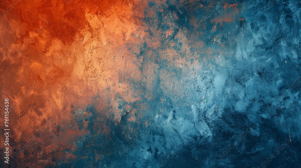 Grunge Background Texture in the Colors Orange and Blue created with Generative AI Technology