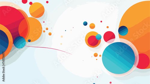 Abstract background trendy color circles geometrical