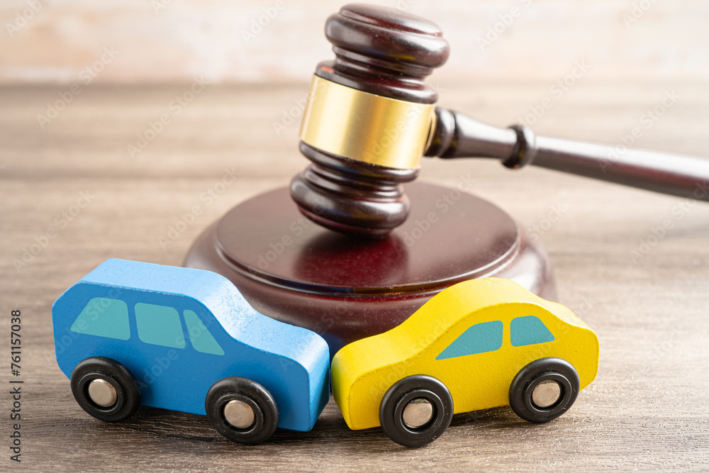 Hammer gavel judge with car vehicle accident, insurance coverage claim lawsuit court case. Hammer gavel judge with car vehicle accident, insurance coverage claim lawsuit court case.
