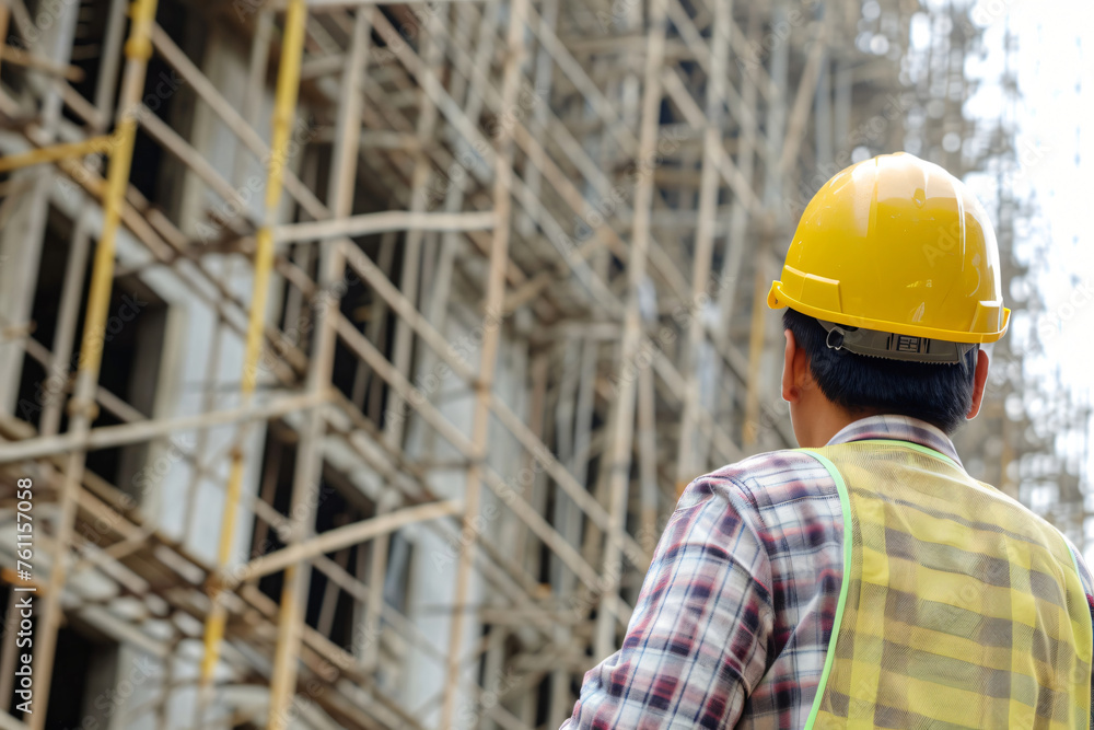 photo construction worker with hard hat photo construction worker with hard hat
