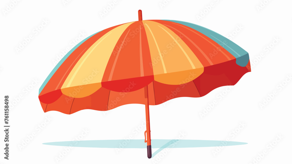 Beach umbrella isolated on a white background. Vector