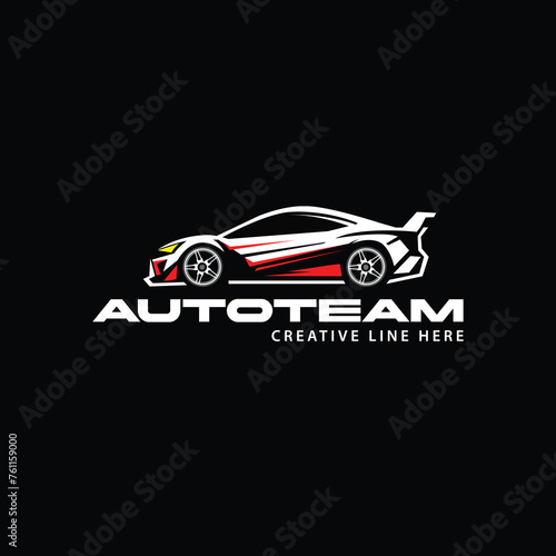 automotive car, an illustration of logo sport