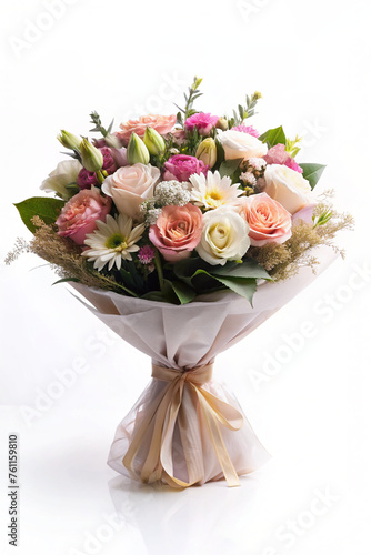 bouquet of roses isolated cutout