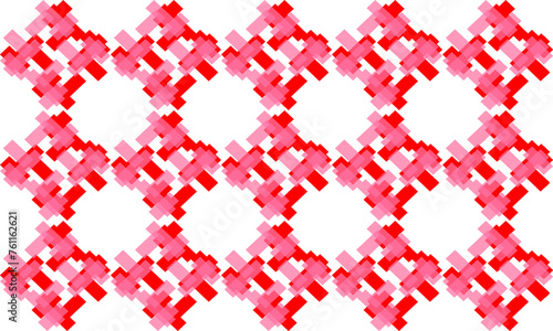 light pink and pink square and circle round abstract step of rectangular block repeat pattern, replete image, design for fabric printing, patter print, square