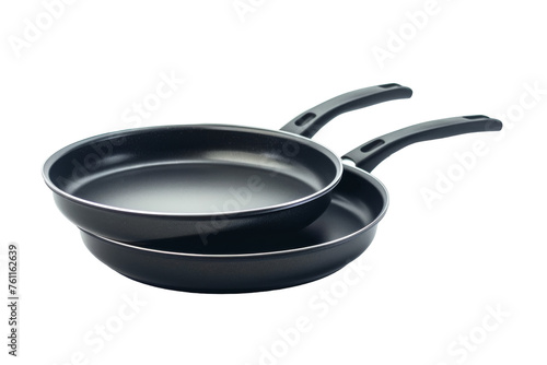 Heavy-Duty Dual-Sided Frying Pan Isolated on Transparent Background.