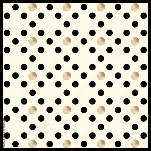 black polka dot, pearl, scarf pattern design