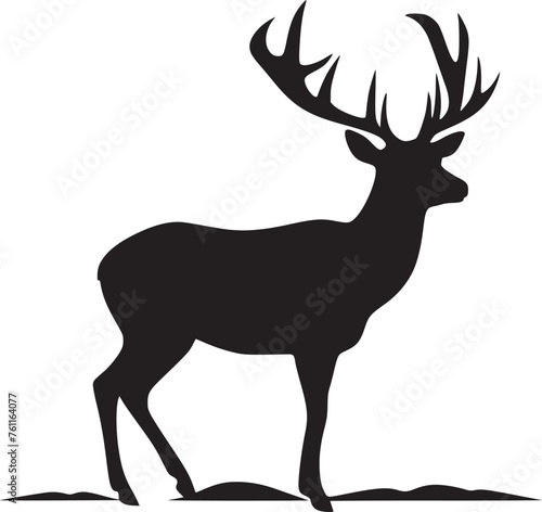 Deer vector black and white