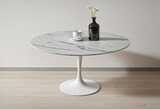 a marble tulip table isolated on a transparent background