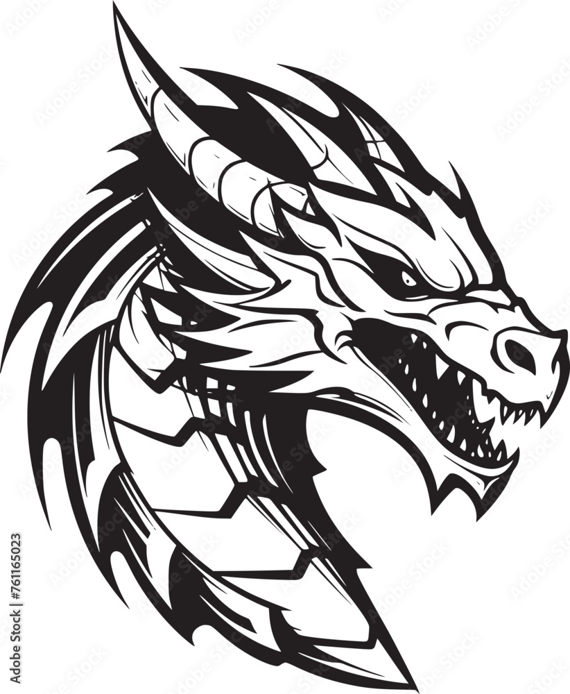 Dragon vector black and white Dragon vector black and white