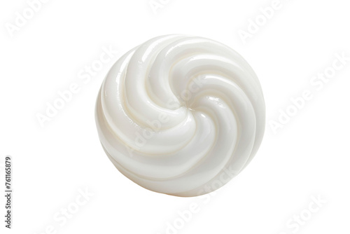 Delicate White Confectioneries Isolated on Transparent Background.