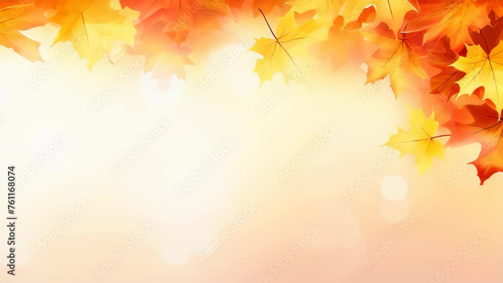 Autumn maple leaves decorative composition with copyspace