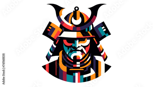 Concept of traditional Japanese armor image. Vector illustration.