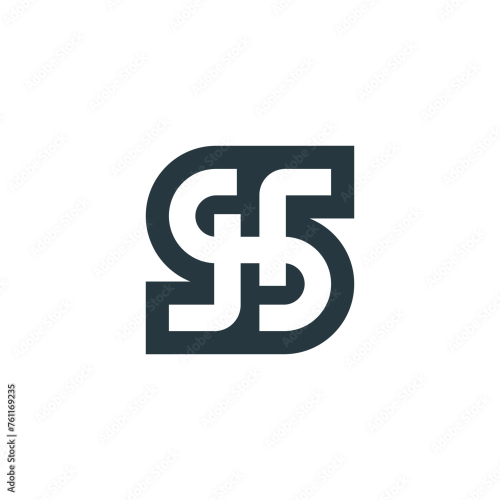 modern letter SH or HS logo modern letter SH or HS logo