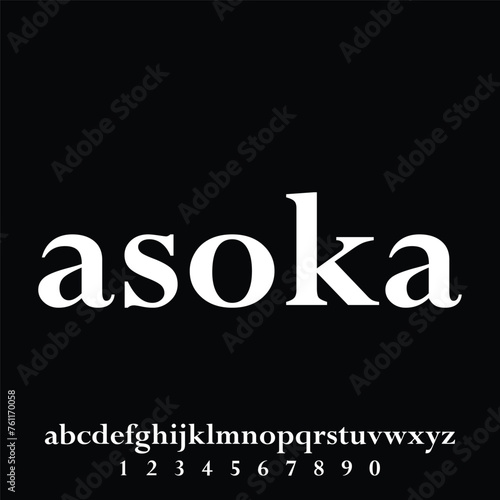 asoka, the elegant font alphabet