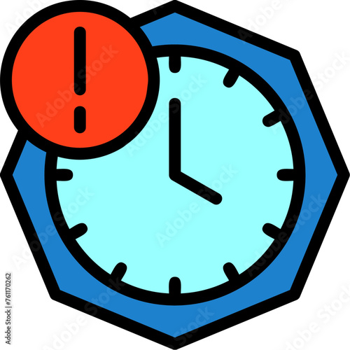 Clock with Deadline Icon