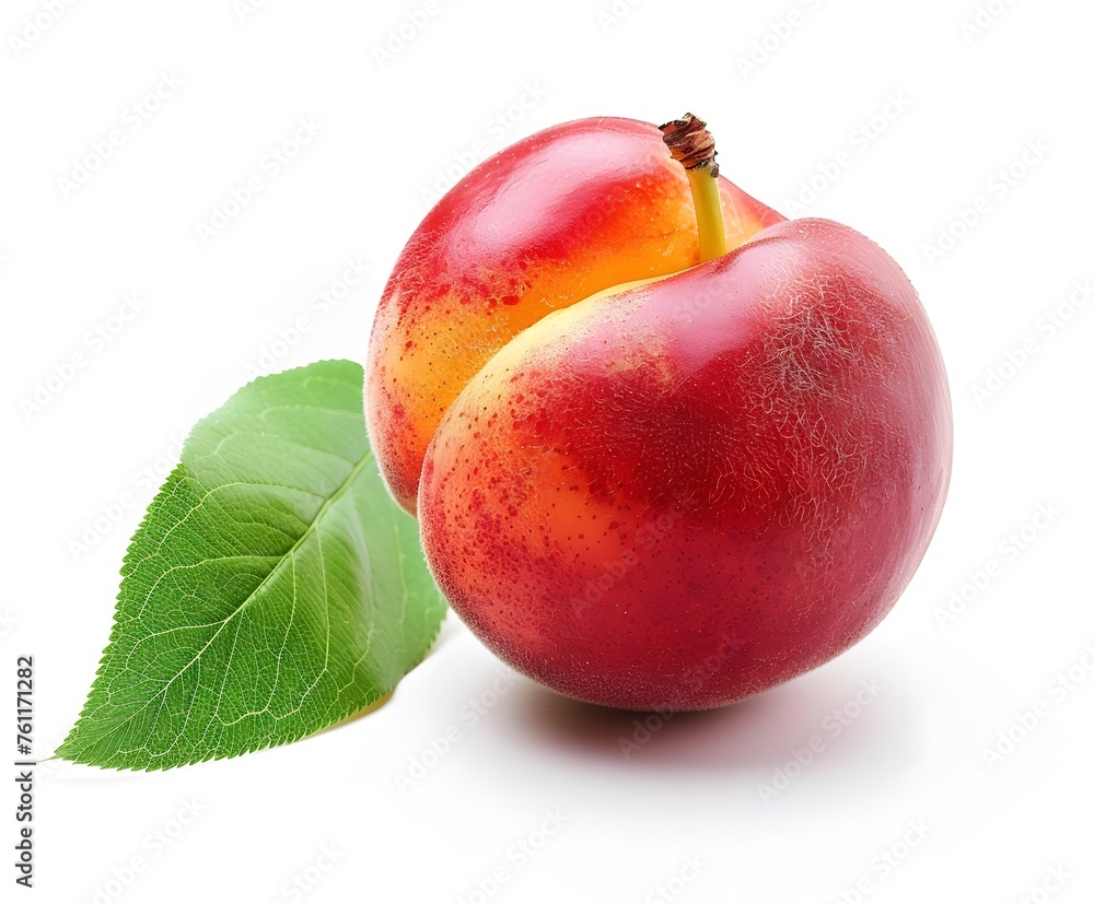 Peach fruit isolated on a white background. Peach fruit isolated on a white background.