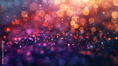 A radiant display of defocused lights with warm and cool hues creating a bokeh effect.