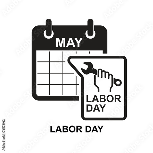 Labor icon. Happy Labor Day isolated on background vector illustration.